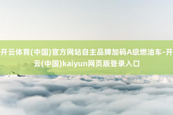 开云体育(中国)官方网站自主品牌加码A级燃油车-开云(中国)kaiyun网页版登录入口