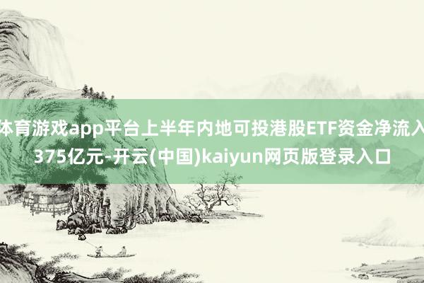 体育游戏app平台上半年内地可投港股ETF资金净流入375亿元-开云(中国)kaiyun网页版登录入口