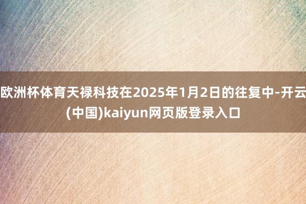 欧洲杯体育天禄科技在2025年1月2日的往复中-开云(中国)kaiyun网页版登录入口