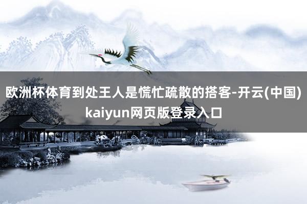 欧洲杯体育到处王人是慌忙疏散的搭客-开云(中国)kaiyun网页版登录入口